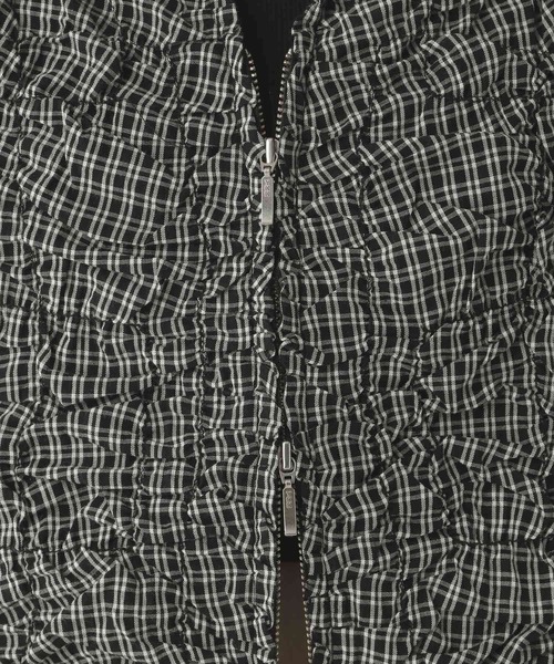 Heather（ヘザー）の「フロントシャーリングZIPシャツ　581600（シャツ/ブラウス・レディース・ブラック/オフホワイト/ブラック系その他・FREE）」の10枚目の写真