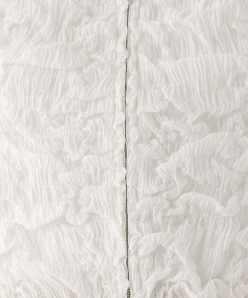 Heather（ヘザー）の「フロントシャーリングZIPシャツ　581600（シャツ/ブラウス・レディース・ブラック/オフホワイト/ブラック系その他・FREE）」の11枚目の写真