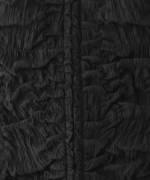 Heather（ヘザー）の「フロントシャーリングZIPシャツ　581600（シャツ/ブラウス・レディース・ブラック/オフホワイト/ブラック系その他・FREE）」の12枚目の写真