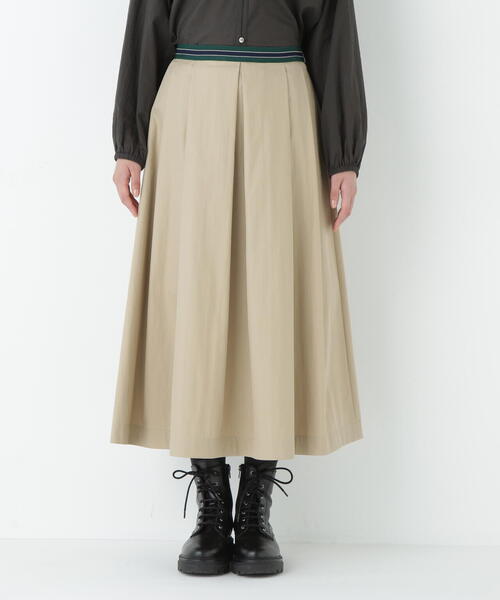 human woman（ヒューマンウーマン）の「◆コットンナイロンツイルスカート（スカート・レディース・ブラウン/ベージュ・MEDIUM）」の11枚目の写真