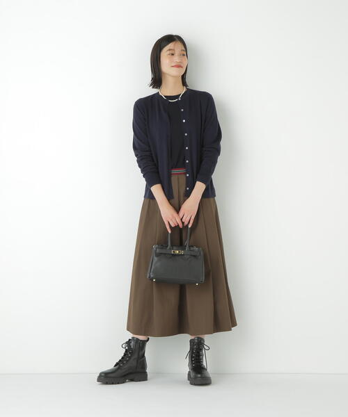 human woman（ヒューマンウーマン）の「◆コットンナイロンツイルスカート（スカート・レディース・ブラウン/ベージュ・MEDIUM）」の18枚目の写真