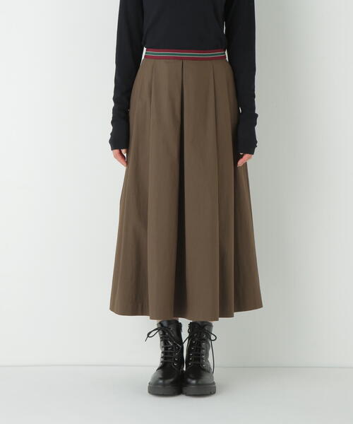 human woman（ヒューマンウーマン）の「◆コットンナイロンツイルスカート（スカート・レディース・ブラウン/ベージュ・MEDIUM）」の15枚目の写真