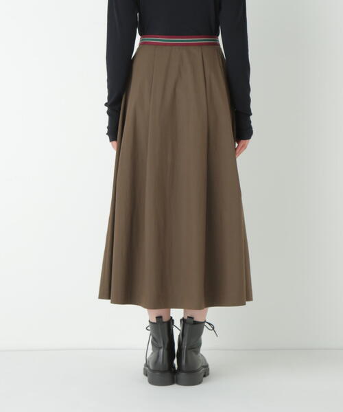human woman（ヒューマンウーマン）の「◆コットンナイロンツイルスカート（スカート・レディース・ブラウン/ベージュ・MEDIUM）」の7枚目の写真