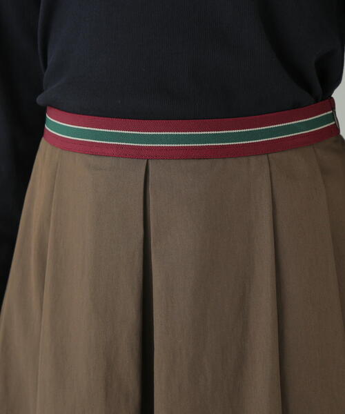human woman（ヒューマンウーマン）の「◆コットンナイロンツイルスカート（スカート・レディース・ブラウン/ベージュ・MEDIUM）」の5枚目の写真