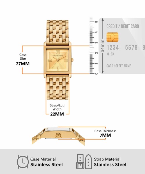 MICHAEL KORS(マイケルコース)の「マイケル・コース 腕時計 レディース アナログ ステンレス MK4934(アナログ腕時計・レディース・ゴールド・FREE)」の5枚目の写真