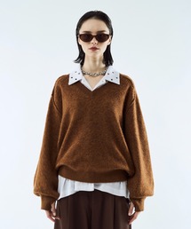 seyto サイズ2 / メランジジャガードVネックニット seyto サイズ2 / メランジジャガードVネックニット seyto（セイト）の