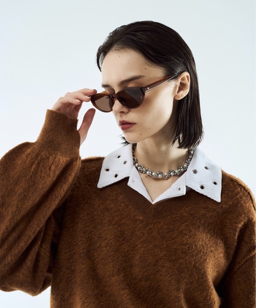 seyto(セイト)の「Merange jacquard V-neck knit / メランジジャガードVネックニット(ニット/セーター・メンズ・レッド/ブラック/ブラウン・2/3)」の21枚目の写真