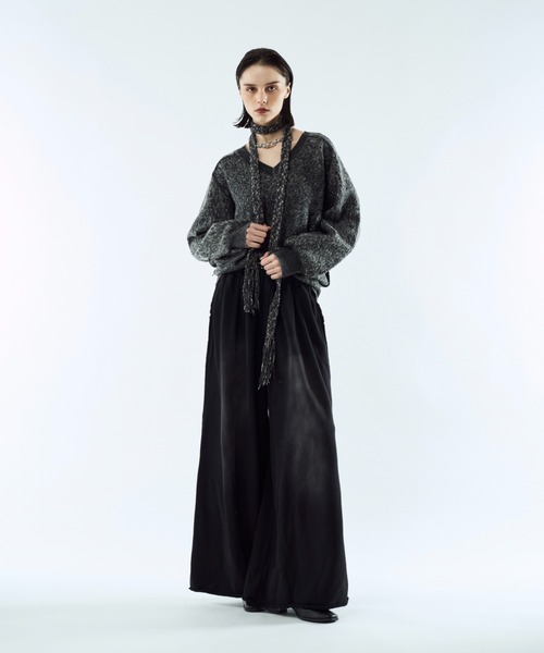 seyto(セイト)の「Merange jacquard V-neck knit / メランジジャガードVネックニット(ニット/セーター・メンズ・レッド/ブラック/ブラウン・2/3)」の14枚目の写真