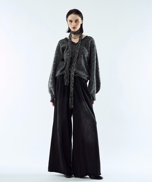 seyto(セイト)の「Merange jacquard V-neck knit / メランジジャガードVネックニット(ニット/セーター・メンズ・レッド/ブラック/ブラウン・2/3)」の15枚目の写真