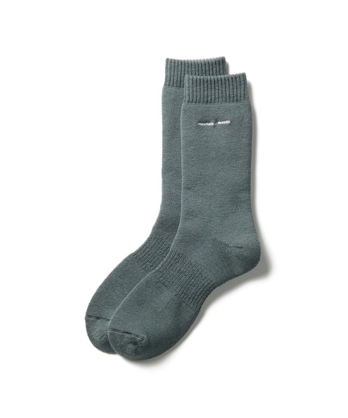 Snow Peak(スノーピーク)の「Snow Peak / MofM Wool Guide Socks Middle MofM ウールガイドソックス ミドル 靴下(ソックス/靴下・メンズ・ブラック/グリーン・M/L)」の5枚目の写真