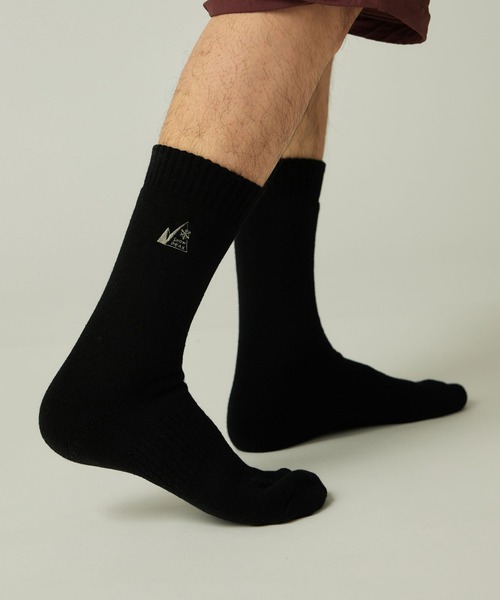 Snow Peak(スノーピーク)の「Snow Peak / MofM Wool Guide Socks Middle MofM ウールガイドソックス ミドル 靴下(ソックス/靴下・メンズ・ブラック/グリーン・M/L)」の10枚目の写真
