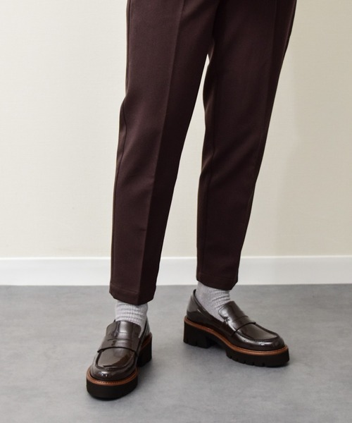 PASCUCCI(パスクッチ)の「【PASCUCCI】ラウンドトウ厚底ローファー(D51625)(ローファー・レディース・ブラック系その他/ブラウン系その他・36/37/38/39/35)」の6枚目の写真