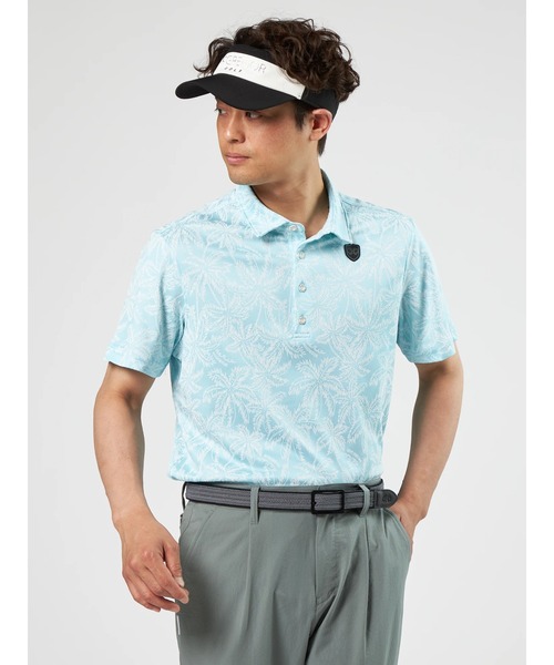 吸水速乾】パームツリーポロ