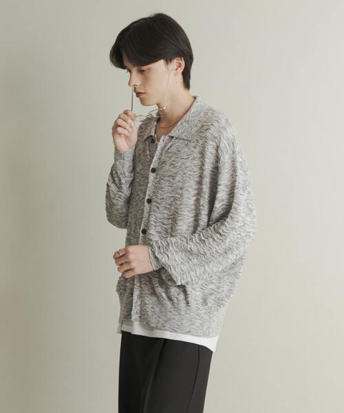 SENSE OF PLACE by URBAN RESEARCH(センスオブプレイスバイアーバンリサーチ)の「ミックスニットカーディガン(カーディガン/ボレロ・メンズ・ブルー/ブラウン・MEDIUM/LARGE)」の6枚目の写真