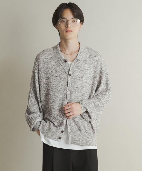 SENSE OF PLACE by URBAN RESEARCH(センスオブプレイスバイアーバンリサーチ)の「ミックスニットカーディガン(カーディガン/ボレロ・メンズ・ブルー/ブラウン・MEDIUM/LARGE)」の9枚目の写真