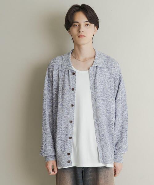 SENSE OF PLACE by URBAN RESEARCH(センスオブプレイスバイアーバンリサーチ)の「ミックスニットカーディガン(カーディガン/ボレロ・メンズ・ブルー/ブラウン・MEDIUM/LARGE)」の20枚目の写真