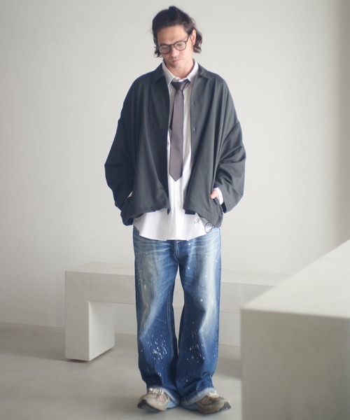 ADAM PATEK（アダムパテック）の「ms6230-rounded over shirt シャツ(AP2525004)（シャツ/ブラウス・メンズ・ブラック/ブラウン/ダークグレー・1/2）」の6枚目の写真