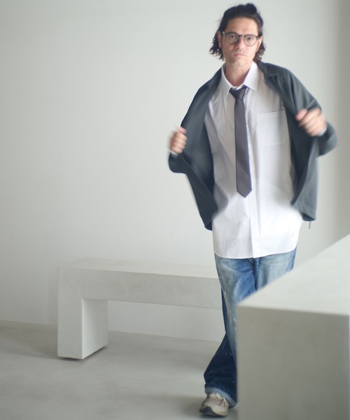 ADAM PATEK（アダムパテック）の「ms6230-rounded over shirt シャツ(AP2525004)（シャツ/ブラウス・メンズ・ブラック/ブラウン/ダークグレー・1/2）」の7枚目の写真