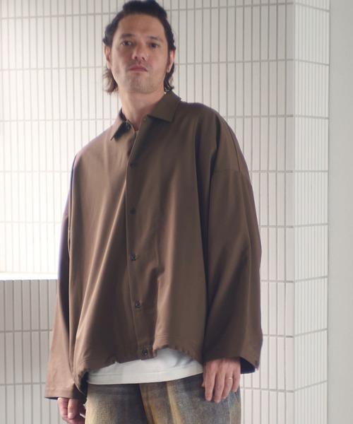 ADAM PATEK（アダムパテック）の「ms6230-rounded over shirt シャツ(AP2525004)（シャツ/ブラウス・メンズ・ブラック/ブラウン/ダークグレー・1/2）」の9枚目の写真
