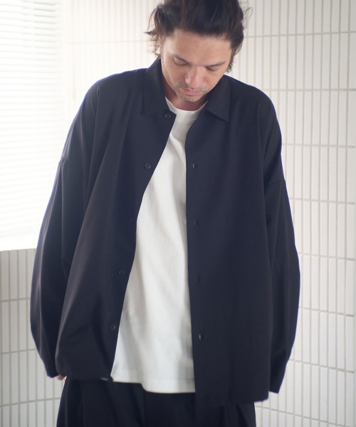 ADAM PATEK（アダムパテック）の「ms6230-rounded over shirt シャツ(AP2525004)（シャツ/ブラウス・メンズ・ブラック/ブラウン/ダークグレー・1/2）」の13枚目の写真