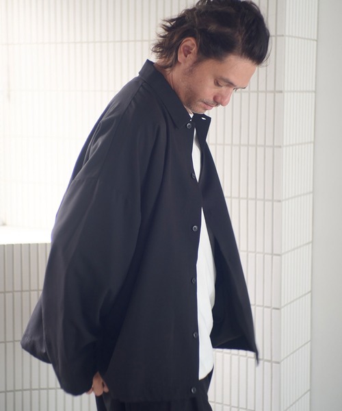ADAM PATEK（アダムパテック）の「ms6230-rounded over shirt シャツ(AP2525004)（シャツ/ブラウス・メンズ・ブラック/ブラウン/ダークグレー・1/2）」の14枚目の写真