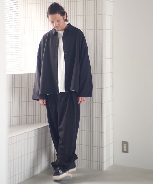 ADAM PATEK（アダムパテック）の「ms6230-rounded over shirt シャツ(AP2525004)（シャツ/ブラウス・メンズ・ブラック/ブラウン/ダークグレー・1/2）」の16枚目の写真