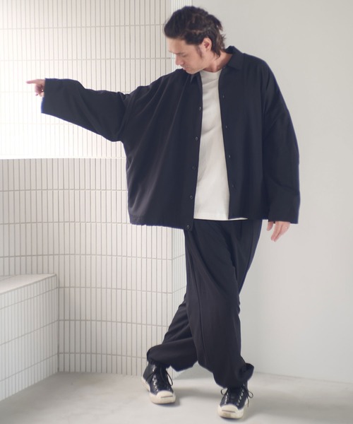 ADAM PATEK（アダムパテック）の「ms6230-rounded over shirt シャツ(AP2525004)（シャツ/ブラウス・メンズ・ブラック/ブラウン/ダークグレー・1/2）」の17枚目の写真