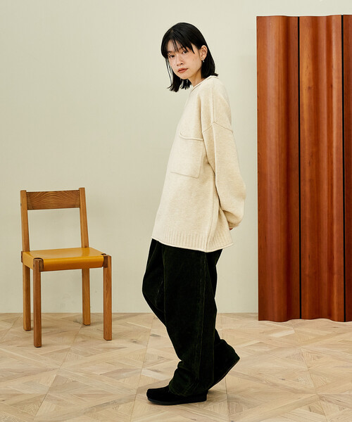 FREAK'S STORE(フリークスストア)の「ポケット付き ニットプルオーバー【限定展開】(ニット/セーター・レディース・ピンク/オフホワイト/グレー/ブラック・フリ-)」の7枚目の写真