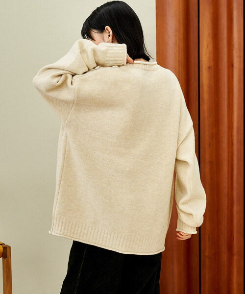 FREAK'S STORE(フリークスストア)の「ポケット付き ニットプルオーバー【限定展開】(ニット/セーター・レディース・ピンク/オフホワイト/グレー/ブラック・フリ-)」の12枚目の写真