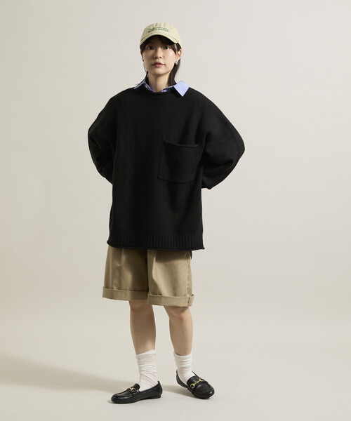 FREAK'S STORE(フリークスストア)の「ポケット付き ニットプルオーバー【限定展開】(ニット/セーター・レディース・ピンク/オフホワイト/グレー/ブラック・フリ-)」の21枚目の写真