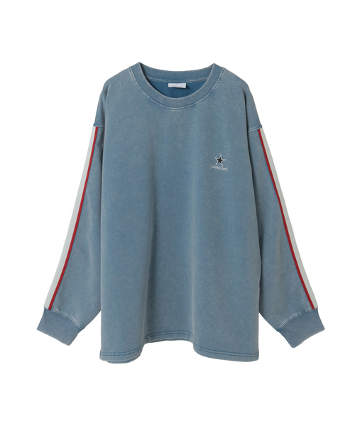 CONVERSE TOKYO（コンバーストウキョウ）の「SIDE LINE INLAY SWEAT（スウェット・レディース・ブルー/ピンク/スミクロ・SMALL/MEDIUM）」の2枚目の写真