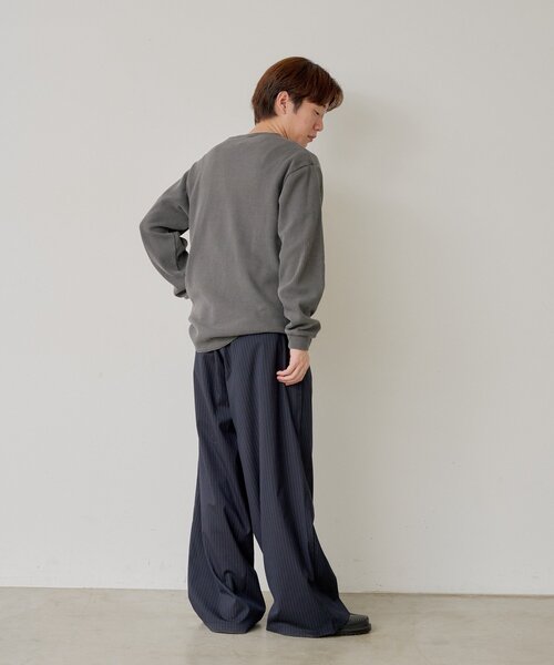 WHIMSIC（ウィムジック）の「【WHIMSIC】サーマル ヘンリーネックTシャツ（Tシャツ/カットソー・レディース・チャコールグレー/ホワイト・FREE）」の21枚目の写真