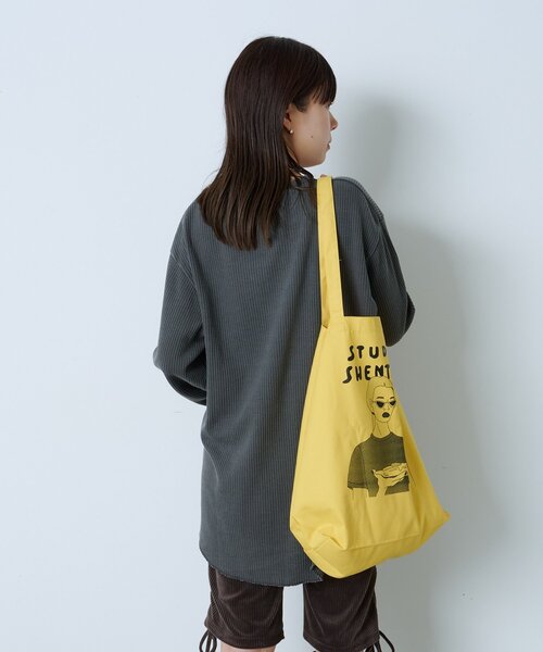 WHIMSIC（ウィムジック）の「【WHIMSIC】サーマル ヘンリーネックTシャツ（Tシャツ/カットソー・レディース・チャコールグレー/ホワイト・FREE）」の12枚目の写真