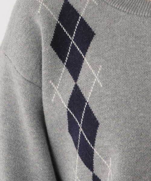 セール】アーガイルニットカーディガン 589915（カーディガン