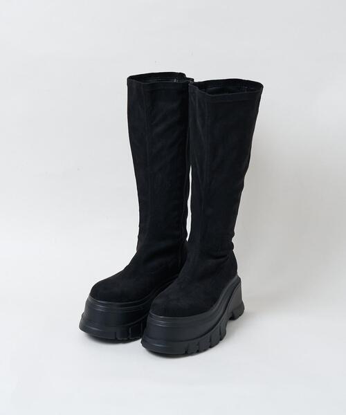 WEGO（ウィゴー）の「WEGO/厚底ボリュームロングブーツ（ブーツ・レディース・ブラック/ブラック系その他・LARGE/MEDIUM/SMALL）」の11枚目の写真