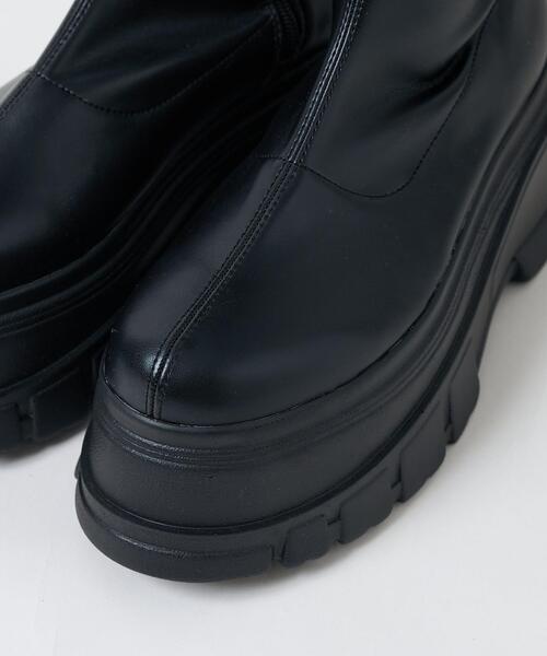 WEGO（ウィゴー）の「WEGO/厚底ボリュームロングブーツ（ブーツ・レディース・ブラック/ブラック系その他・LARGE/MEDIUM/SMALL）」の6枚目の写真