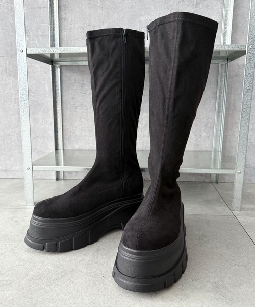 WEGO（ウィゴー）の「WEGO/厚底ボリュームロングブーツ（ブーツ・レディース・ブラック/ブラック系その他・LARGE/MEDIUM/SMALL）」の14枚目の写真