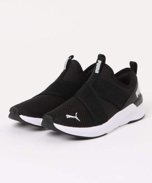 PUMA（プーマ）の「《PUMA》SOFTRIDE ハルリー スリップオン（スリッポン・レディース・ブラック/ホワイト系その他/ブラック×ホワイト/ブラック×ブラック/グレー系その他・23.5cm/24.0cm/24.5cm/23.0cm/25.0cm/22.5cm）」の3枚目の写真