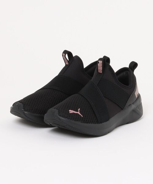 PUMA（プーマ）の「《PUMA》SOFTRIDE ハルリー スリップオン（スリッポン・レディース・ブラック/ホワイト系その他/ブラック×ホワイト/ブラック×ブラック/グレー系その他・23.5cm/24.0cm/24.5cm/23.0cm/25.0cm/22.5cm）」の4枚目の写真