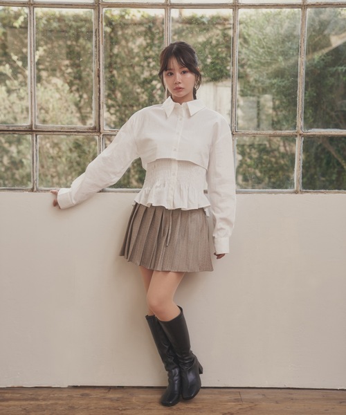 M DOLLY(エムドリー)の「natura shirt set tops/ナトゥーラシャツセットトップス(シャツ/ブラウス・レディース・ホワイト/ブルー・S/M)」の7枚目の写真
