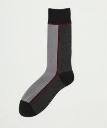 m.f.editorial（エムエフエディトリアル）の「【抗菌防臭 綿100% 靴下】m.f.エディトリアル メンズ 1本ストライプ クルー丈ソックス（ソックス/靴下）」