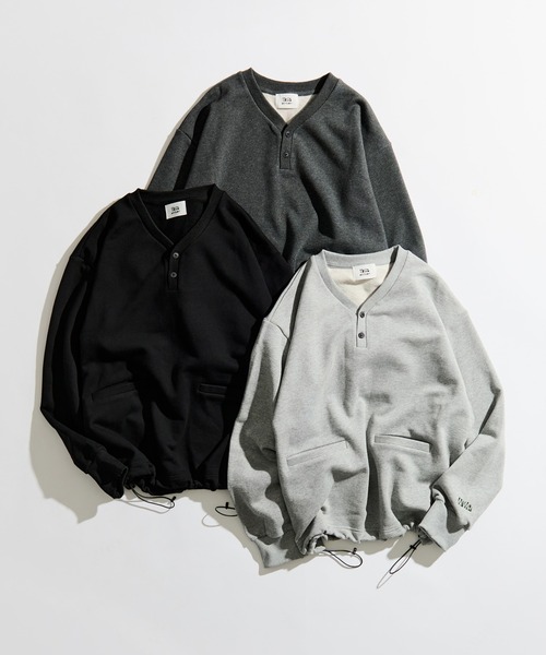 WETTEMPT(ウィテンプト)の「HENRY NECK SWEAT / ヘンリーネックスウェット(スウェット・メンズ・チャコールグレー/杢グレー/ブラック・SMALL/MEDIUM/LARGE)」の20枚目の写真