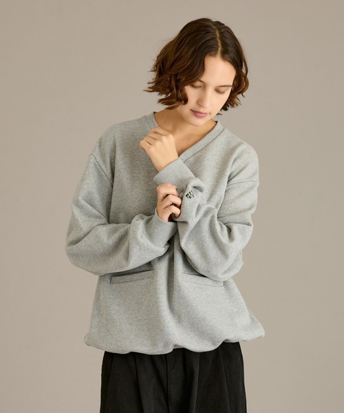 WETTEMPT(ウィテンプト)の「HENRY NECK SWEAT / ヘンリーネックスウェット(スウェット・メンズ・チャコールグレー/杢グレー/ブラック・SMALL/MEDIUM/LARGE)」の4枚目の写真