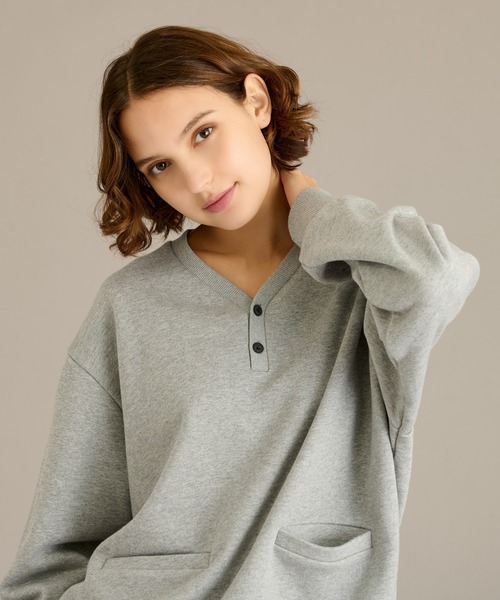 WETTEMPT(ウィテンプト)の「HENRY NECK SWEAT / ヘンリーネックスウェット(スウェット・メンズ・チャコールグレー/杢グレー/ブラック・SMALL/MEDIUM/LARGE)」の13枚目の写真