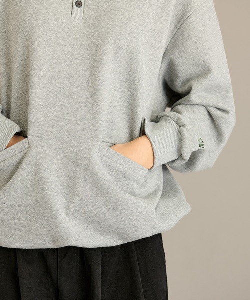 WETTEMPT(ウィテンプト)の「HENRY NECK SWEAT / ヘンリーネックスウェット(スウェット・メンズ・チャコールグレー/杢グレー/ブラック・SMALL/MEDIUM/LARGE)」の18枚目の写真