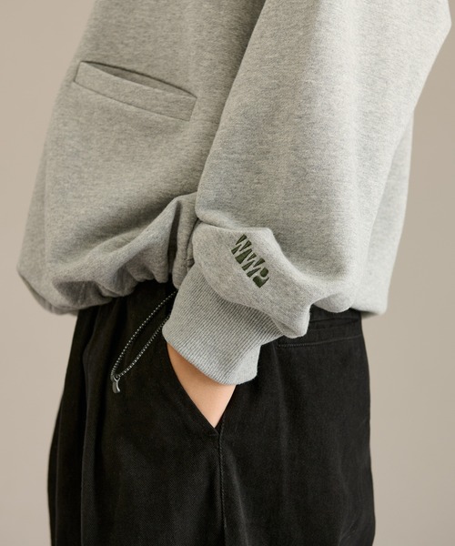 WETTEMPT(ウィテンプト)の「HENRY NECK SWEAT / ヘンリーネックスウェット(スウェット・メンズ・チャコールグレー/杢グレー/ブラック・SMALL/MEDIUM/LARGE)」の19枚目の写真