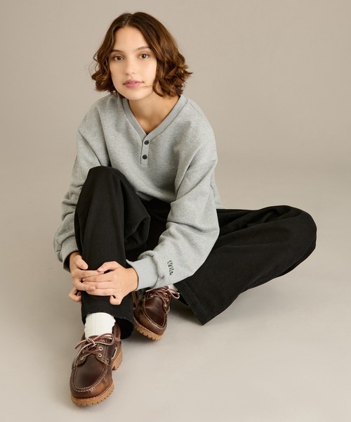 WETTEMPT(ウィテンプト)の「HENRY NECK SWEAT / ヘンリーネックスウェット(スウェット・メンズ・チャコールグレー/杢グレー/ブラック・SMALL/MEDIUM/LARGE)」の16枚目の写真