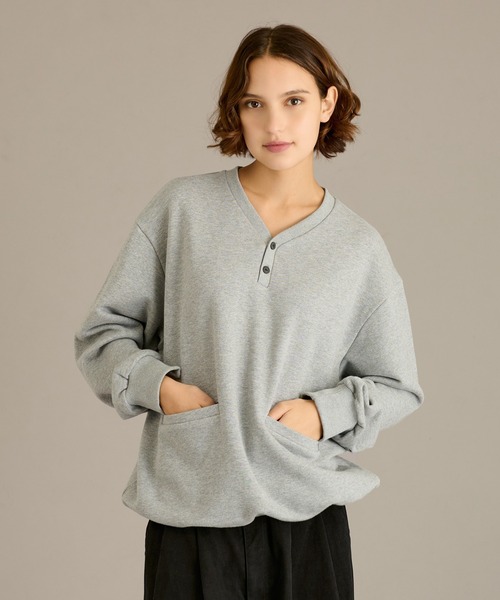 R by 45rpm☆コットンスウェット♪生なり♪ヘンリーネック♪サイズ2