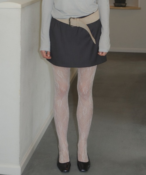 GIUNON（ジウノン）の「back frill mini skirt / バックフリルミニスカート（スカート・レディース・グレー/ブラック・FREE）」の9枚目の写真