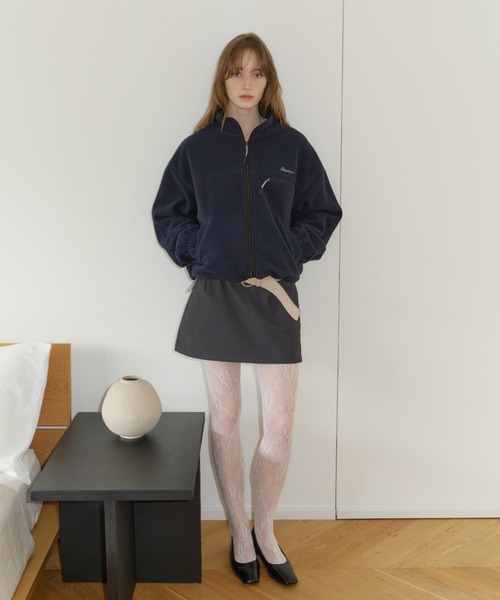 GIUNON（ジウノン）の「back frill mini skirt / バックフリルミニスカート（スカート・レディース・グレー/ブラック・FREE）」の19枚目の写真